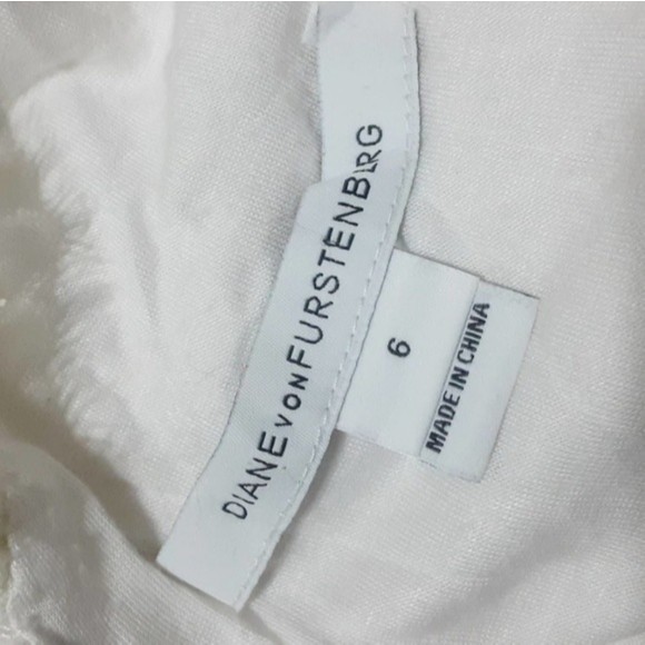 DVF Diane Von Furstenberg Women's Zarita White Lace Shift Dress Size 6 - Picture 7 of 9